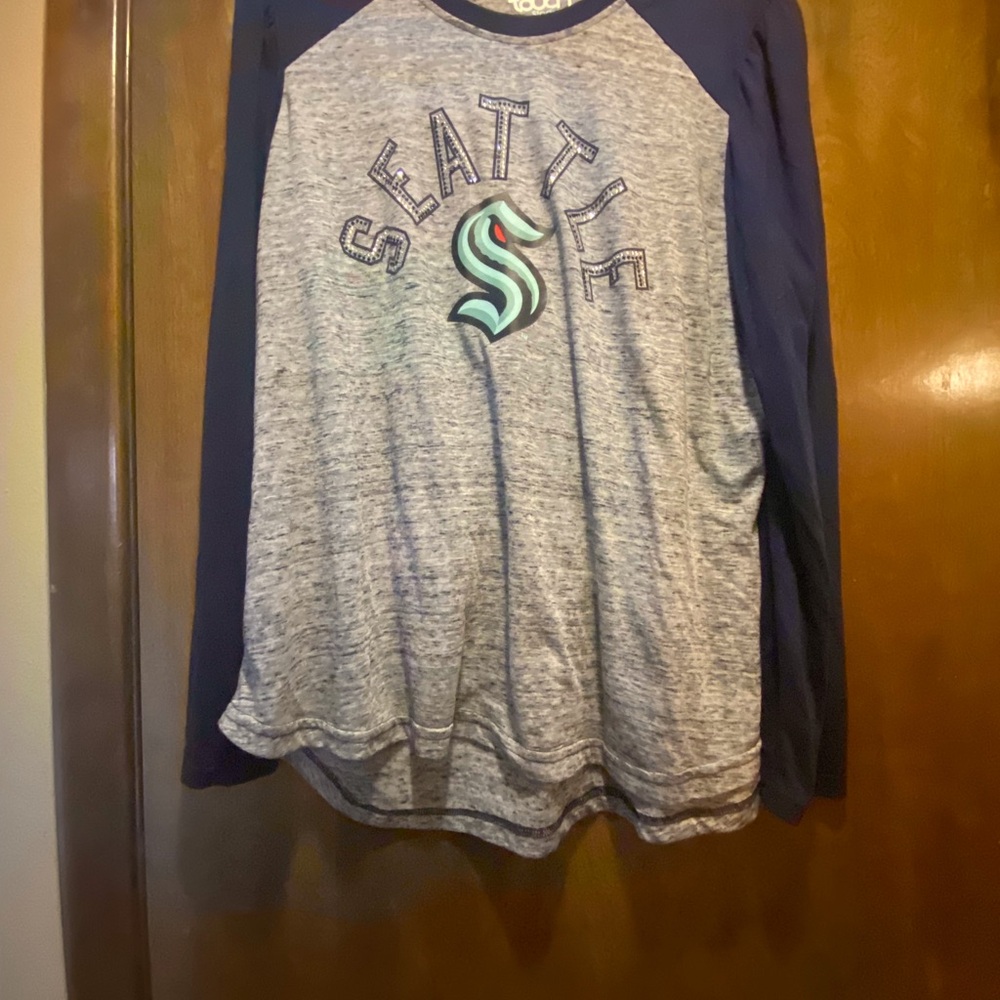 Seattle Kids Long Sleeve Shirt - Gray and Blue